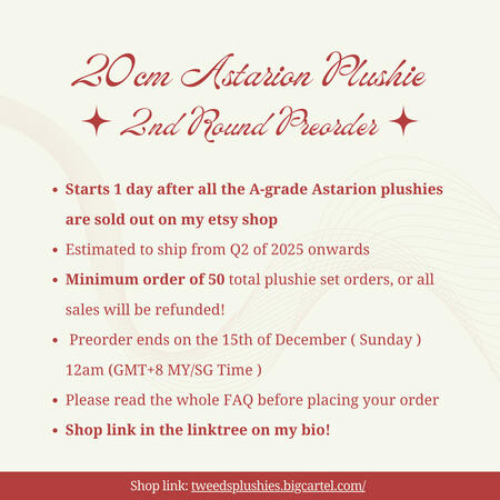 Image showing 2nd round plushie astarion preorder plushie details